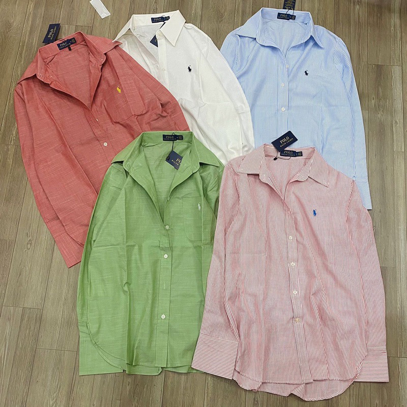 Sơmi thêu polo tay dài  -