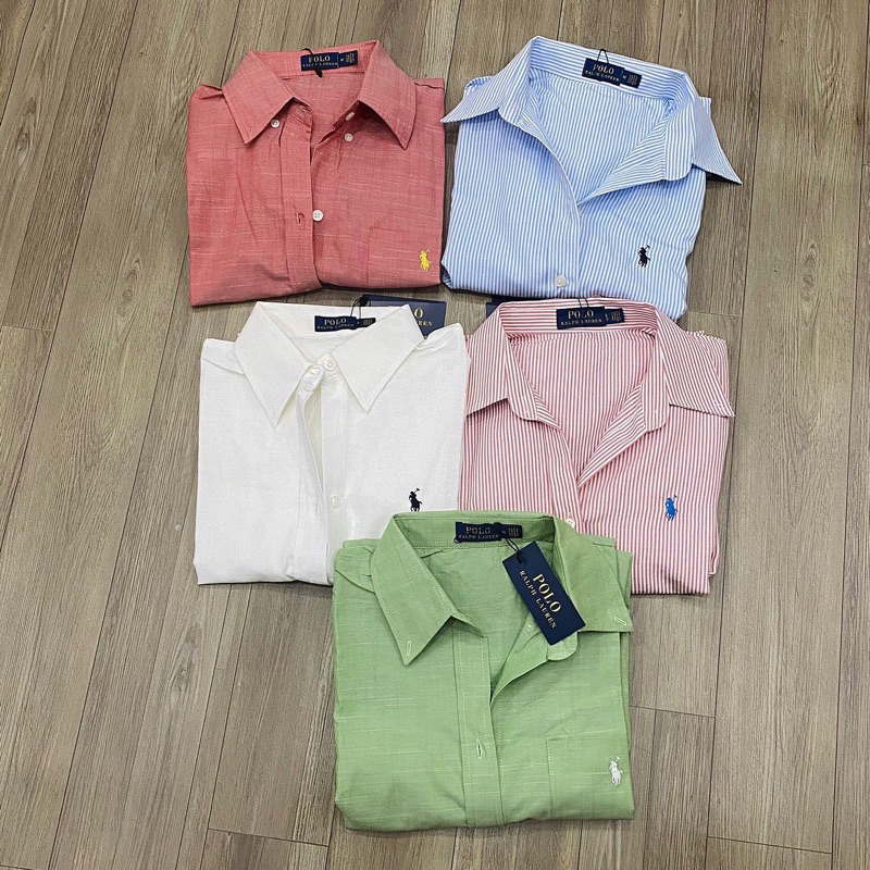 Sơmi thêu polo tay dài  -