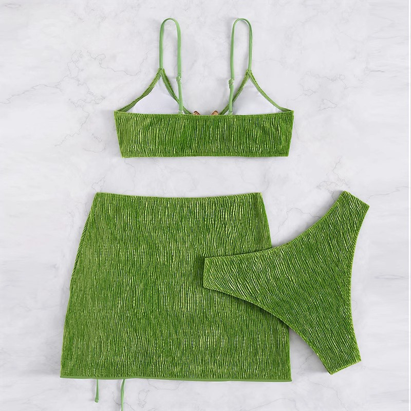 Bikini 3 mảnh tăm nhung Tuvada, đồ bơi nữ sexy , áo tắm đi biển gợi cảm cao cấp - BTH04