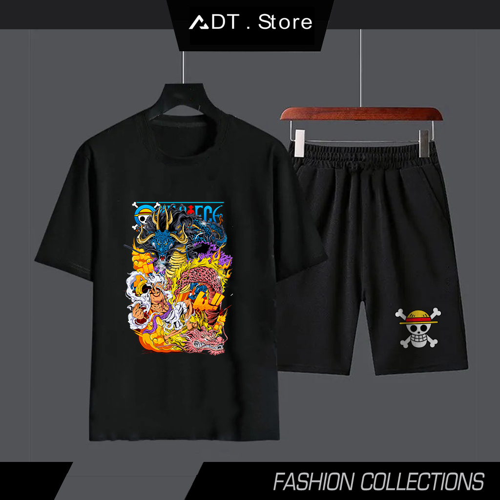 6 Mẫu Combo Áo Thun + Quần One Piece - Mẫu mới hình in sắc nét anime
