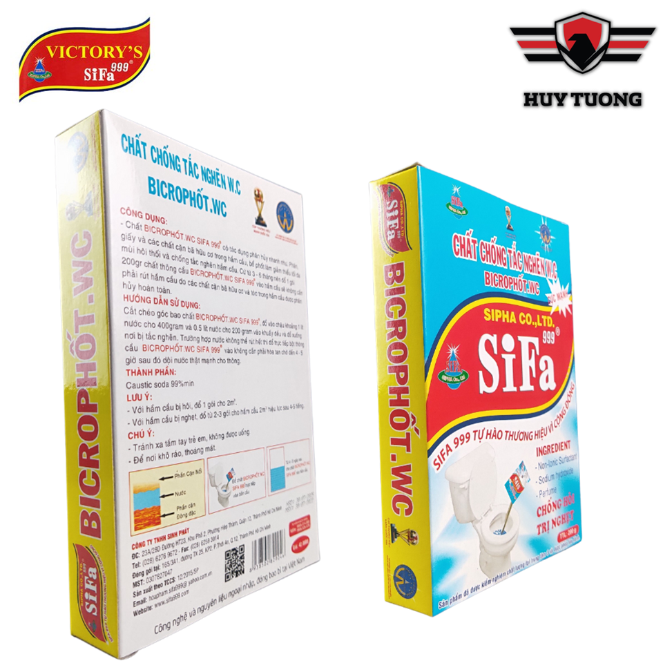 Chất thông cống HUY TUONG bột thông tắc bồn cầu, cống 200G