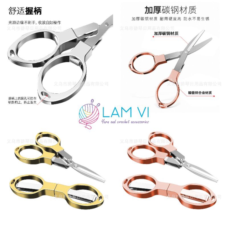 ❤️ Kéo Gấp Gọn Tiện Lợi Chất Liệu Hợp Kim Không Gỉ ❤️