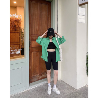 Quần biker thun gân