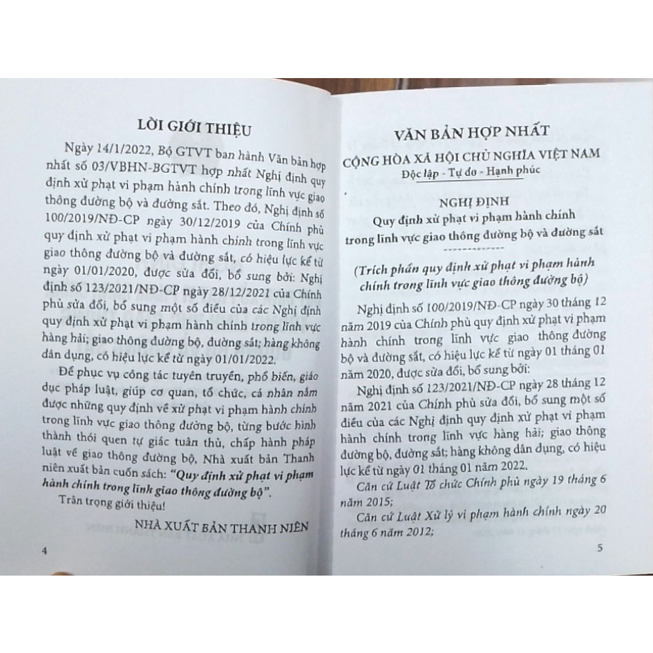 Sách - Quy Định Xử Phạt Vi Phạm Hành Chính Trong Lĩnh Vực Giao Thông Đường Bộ