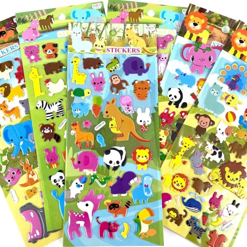 Sticker dán 3D Loạt Động Vật Dễ Thương