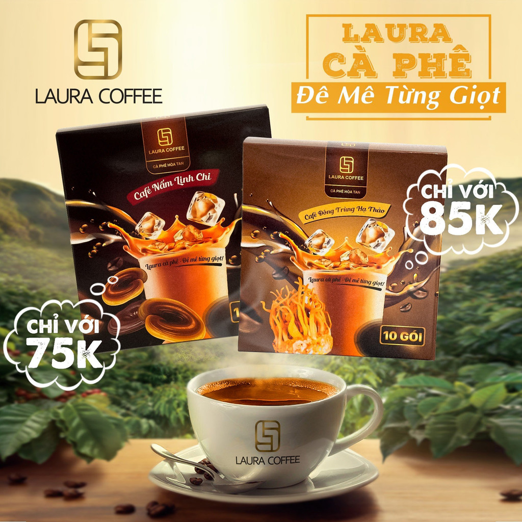 Cà phê thảo mộc Laura Coffee Hộp 10 gói - Laura Sunshine Nhật Kim Anh