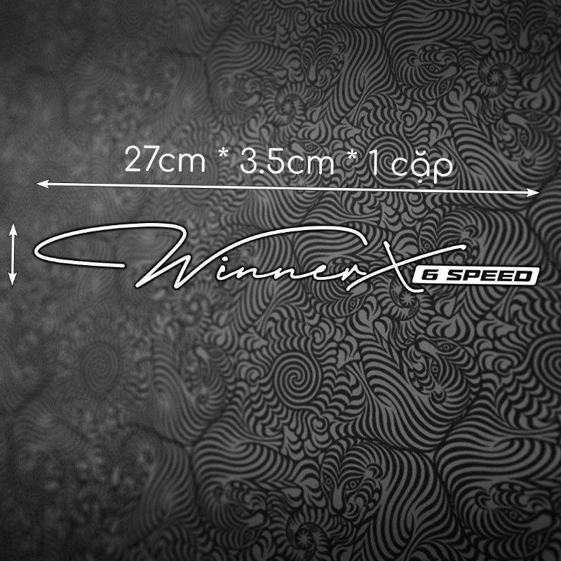 2 CHIẾC DECAL TEM TRANG TRÍ DÁN XE MÁY HONDA WINNER X-V3 PHONG CÁCH THỂ THAO