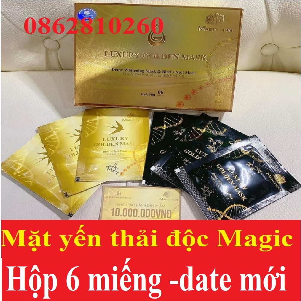 MẶT NẠ THẢI ĐỘC HÚT CHÌ LUXURY GOLDEN MASK - Ủ YẾN THẢI ĐỘC MAGIC SKIN MAGICSKIN