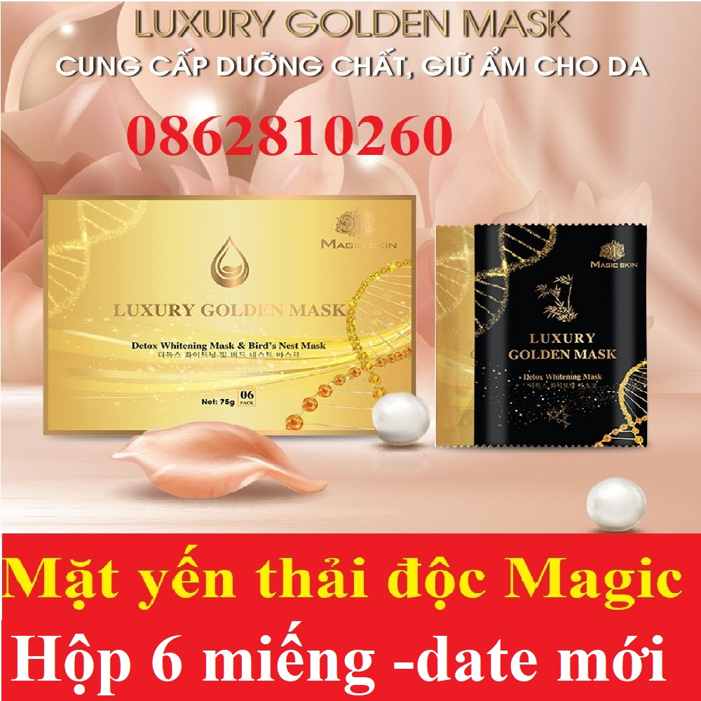 MẶT NẠ THẢI ĐỘC HÚT CHÌ LUXURY GOLDEN MASK - Ủ YẾN THẢI ĐỘC MAGIC SKIN MAGICSKIN