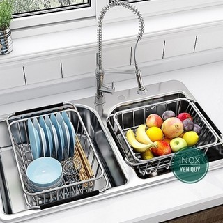 GIÁ ĐỂ ĐỒ ĐA NĂNG TRONG BỒN KỆ ÚP CHÉN BÁT HOA QUẢ RỔ BỒN CO RÚT ĐẶT TRÊN CHẬU