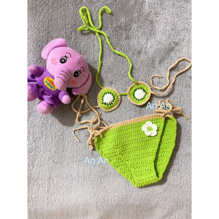 Bikini đi biển cho bé Handmade❤️ ( mẫu hoa quả)[không kèm phụ kiện]
