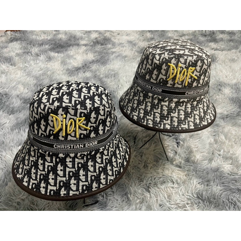 Mũ bucket hoạ tiết thổ cẩm chữ Di.or siêu sang chảnh, nón tai bèo phong cách Unisex