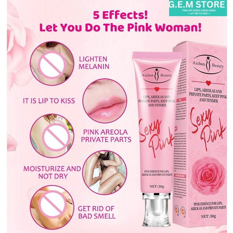 Kem Sexy Pink Aichun Beauty 30g  Làm Hồng Vùng Kín - Nhũ Hoa -  Giảm Thâm Môi Hiệu Quả [CHÍNH HÃNG - CHE TÊN SP]