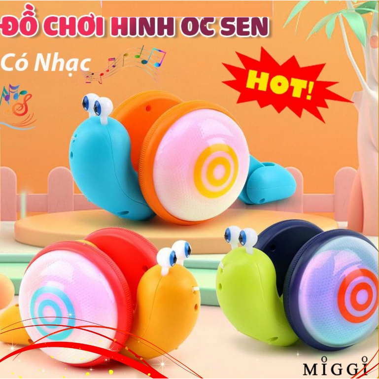 Đồ Chơi Ốc Sên Có Dây Kéo Có Nhạc Và Có Đèn Cho Bé Yêu