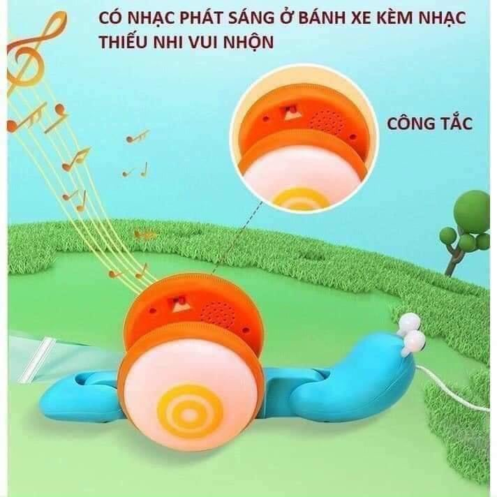 Đồ Chơi Ốc Sên Có Dây Kéo Có Nhạc Và Có Đèn Cho Bé Yêu
