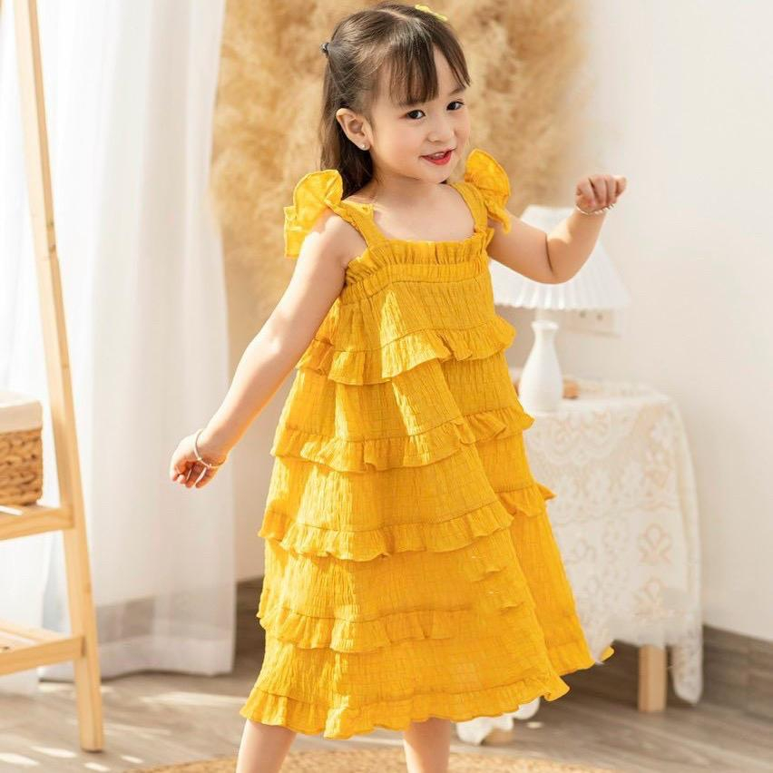 Váy 2 dây siêu iu dành  cho bé gái 12-38kg  nhà mộc baby v349