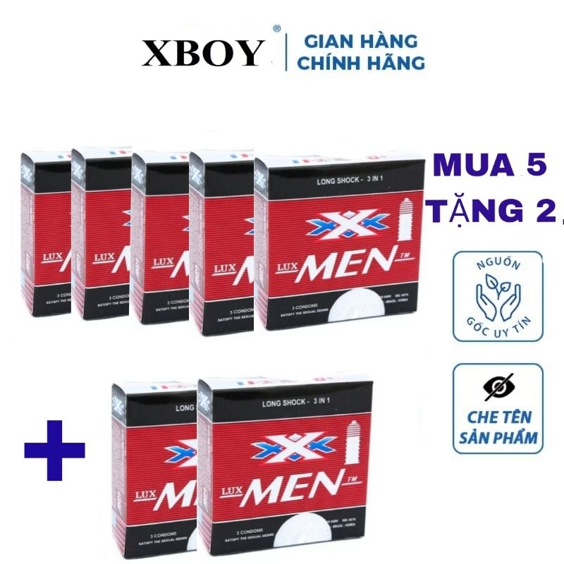 Combo 5 bao cao su XMEN_LUXMEN X tặng 2 hộp cùng loại