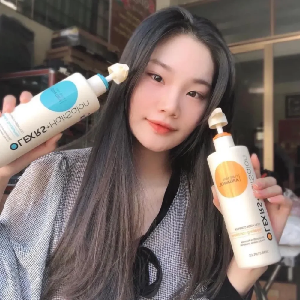 Cặp Dầu Gội Xả Olexrs Hair Salon 500ml-960ml - Cho Tóc Khô Xơ Giúp Tóc Luôn Mượt, Lưu Hương Lâu