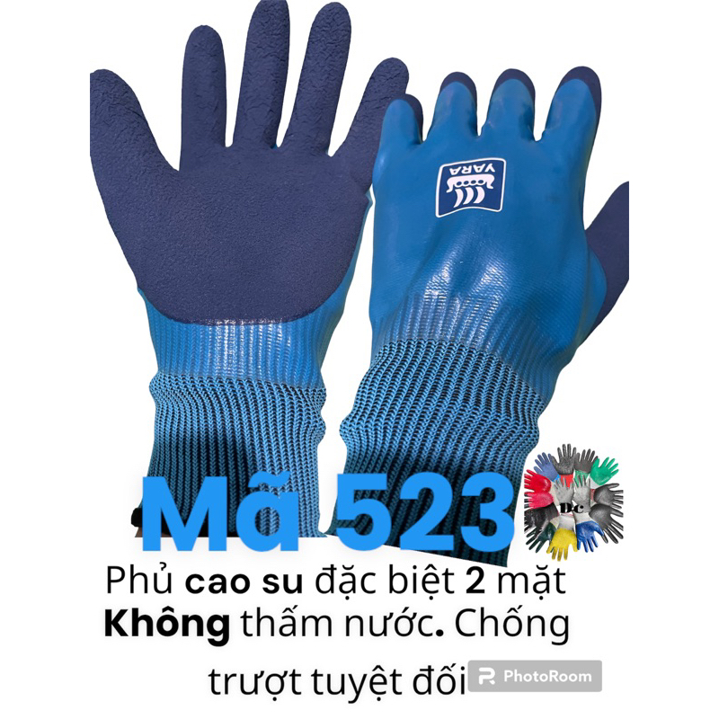 Găng tay bảo hộ phủ cao su cao cấp(Rẻ nhất Shopee) Chống trượt tuyệt đối , Độ bền cao, An toàn cho người sử dụng
