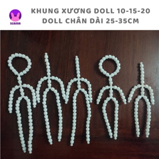  Sẵn - Khung xương nhựa cho doll 10cm 15cm 20cm 40cm khung xương doll chân dài 30cm 32cm 