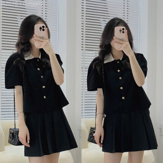 [S7070] Áo sơ mi thô đũi cúc đồng form vừa (Có sẵn/ảnh thật)