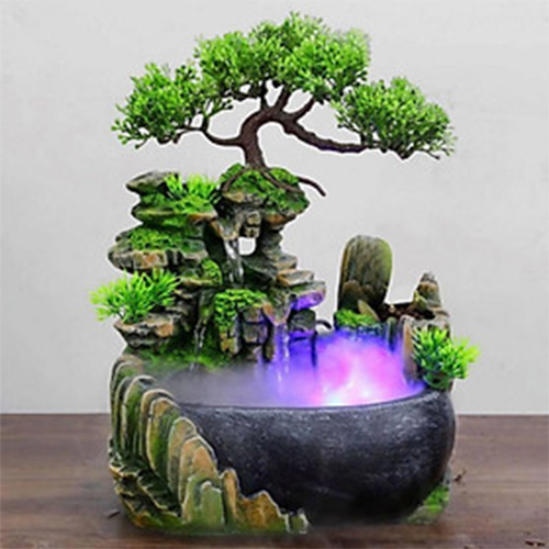 Đèn phun khói phun sương trang trí hòn non bộ bể cá lung linh huyền ảo ( mẫu có cảm biến hết nước mới)