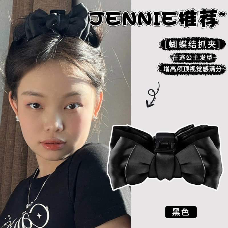 Cài tóc, kẹp tóc nơ màu đen