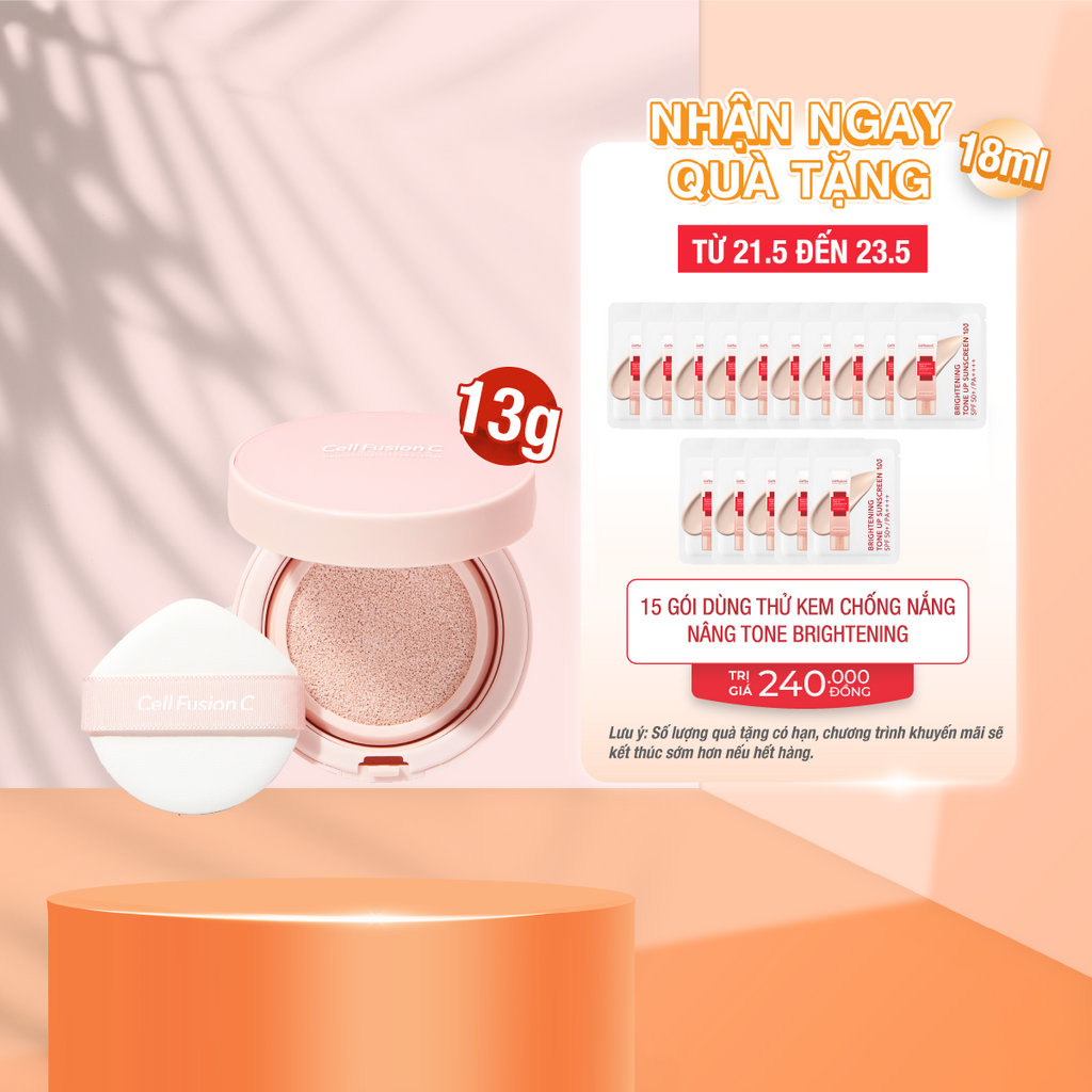 Phấn Nước Chống Nắng Dưỡng Trắng Nâng Tone Da Cell Fusion C Toning Sun Cushion SPF50+/PA++++ (13g)