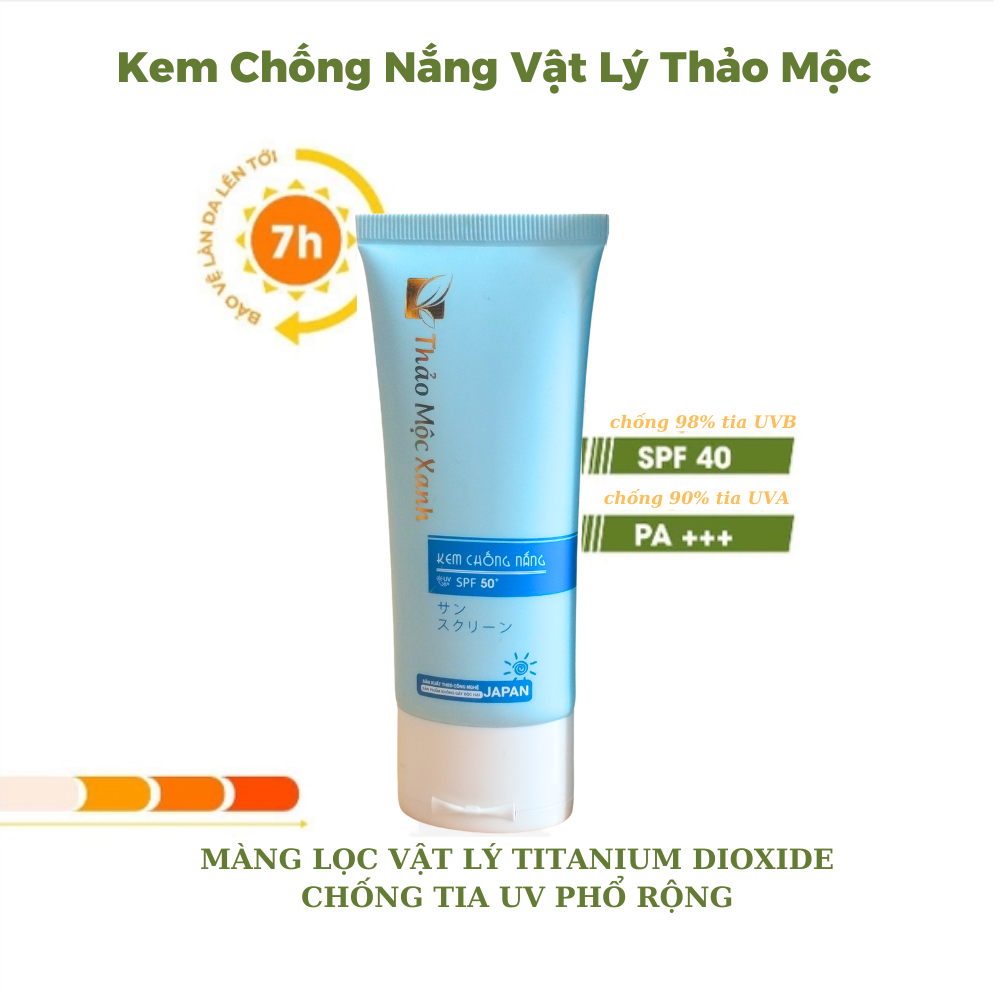 Kem chống nắng Thảo Mộc Xanh, chống nắng thảo Mộc SPF 50+