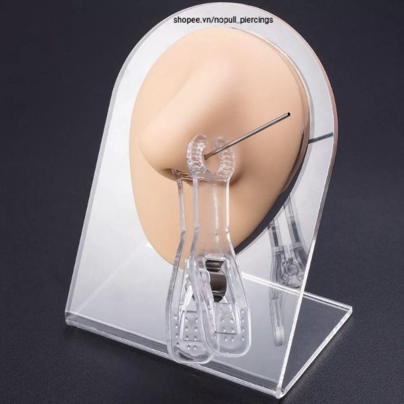 (1 chiếc) Kẹp Xỏ Khuyên Piercing - Kẹp nhựa xỏ khuyên - Kẹp xỏ khuyên tai, septum, mũi, môi, rốn, lư
