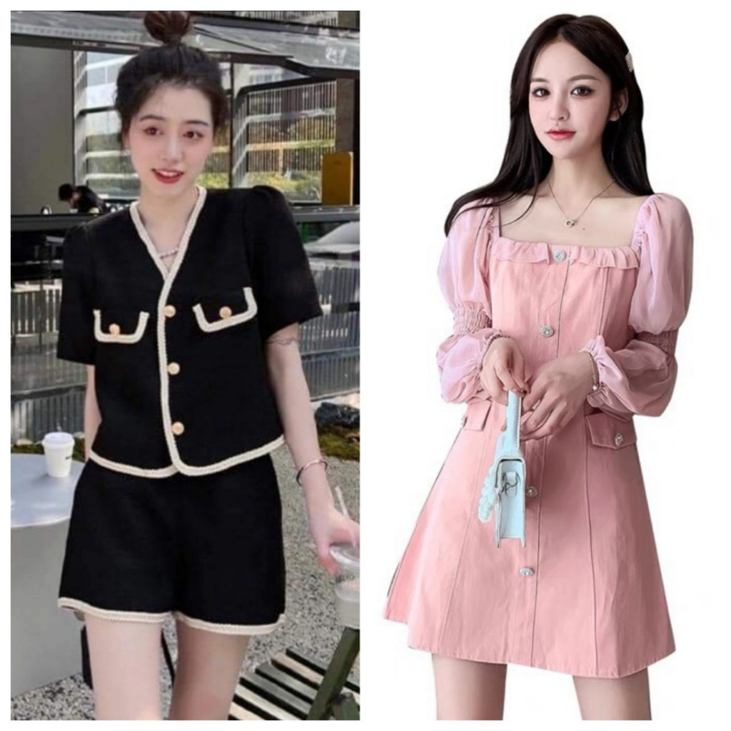 Đầm Váy Dự Tiệc Bigsize 50-95kg Tay Bồng Phối Von