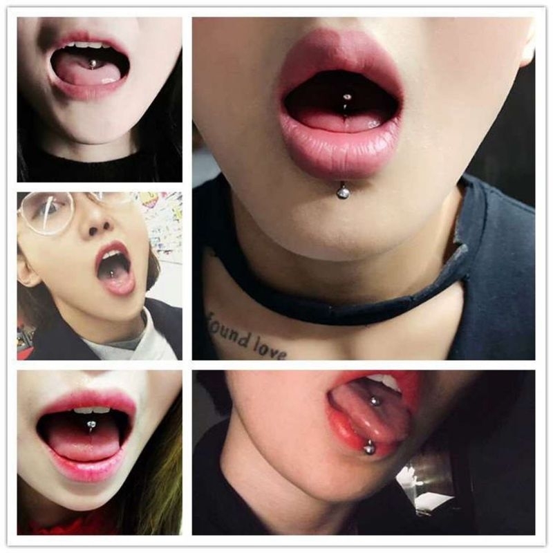 KHUYÊN LƯỠI CƠ BẢN - Khuyên lưỡi thép y tế  - Khuyên xỏ lưỡi - Khuyên thép y tế không gỉ