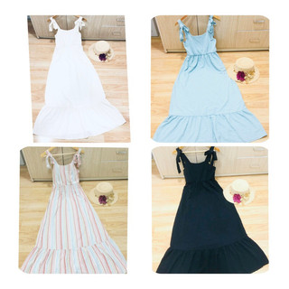 (Size M-XXL, dễ sửa thành size nhỏ) Đầm maxi xuất dư