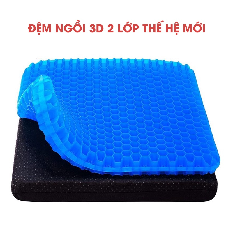 NỆM LÓT GHẾ NGỒI Ô TÔ, XE MÁY, GHẾ VĂN PHÒNG MÙA HÈ, DẠNG GEL SILICON ĐỘ ĐÀN HỒI CAO, THÔNG THOÁNG GIẢM NHIỆT