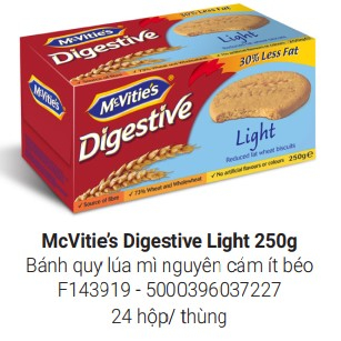 Bánh Quy Lúa Mì Nguyên Cám Truyền Thống Mcvitie'S Digestive Orginal 250G