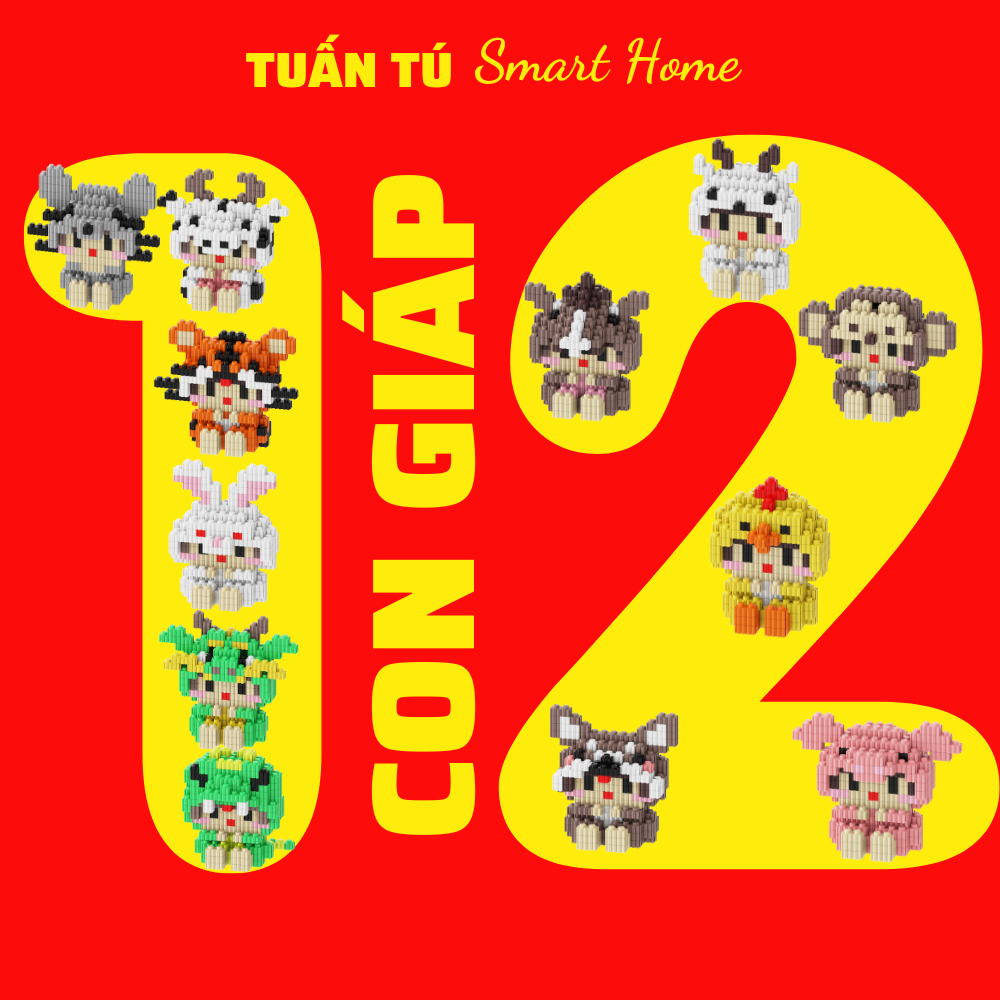 Đồ Chơi Thông Minh Lắp Ráp Lego Mini Đủ Mẫu 12 Con Giáp Nhiều Chi Tiết , Combo Đồ Chơi Ghép Hình 12 Con Giáp Trộn Đủ Mẫu