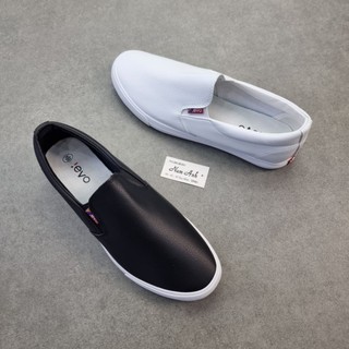 Giày lười slip on nam Levo da mềm không bong tróc không nổ đế cao su êm