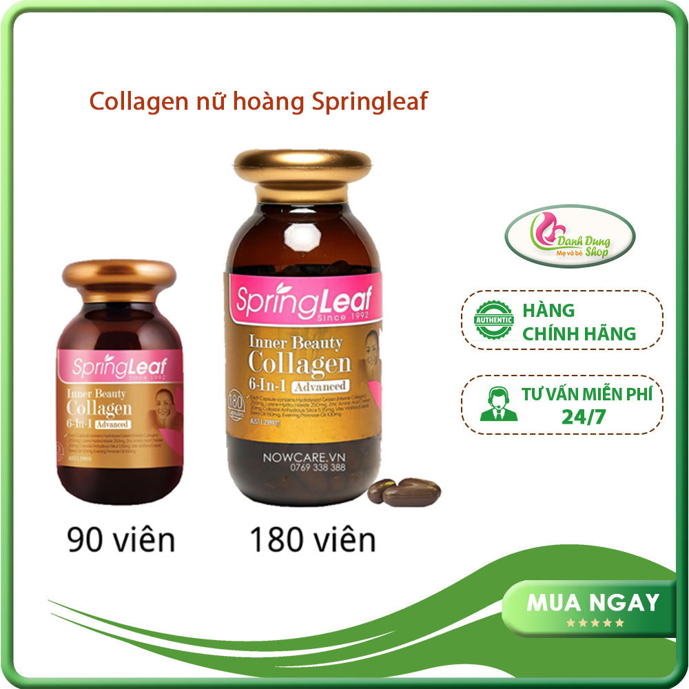 [Mã COSDAY718 -10% đơn 150K] TPBS Viên uống Collagen 6 in 1 Springleaf