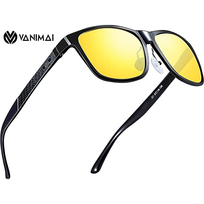 Mắt kính mát Nam tròng màu vàng đi từ ngày xuyên đêm 8587 hàng nhập khẩu chính hãng Mỹ
