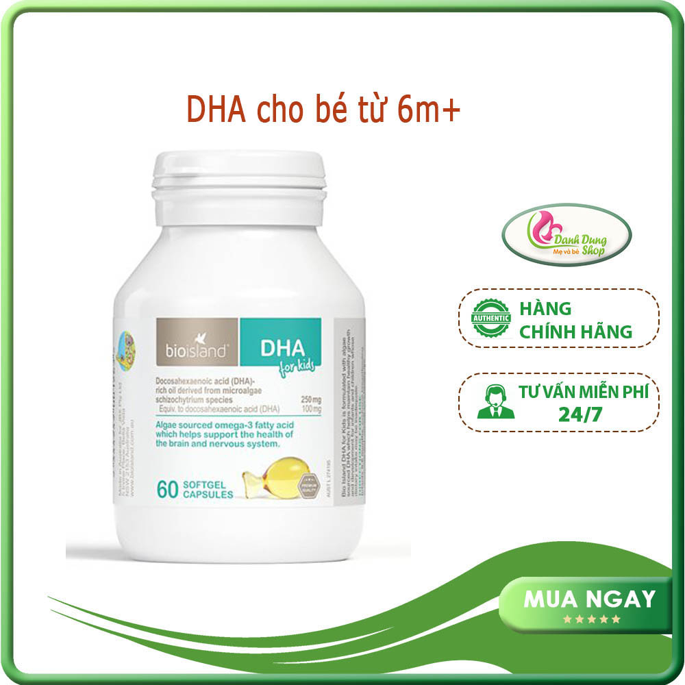 DHA BioIsland cho bé - 60 Viên Úc date xa cập nhật liên tục