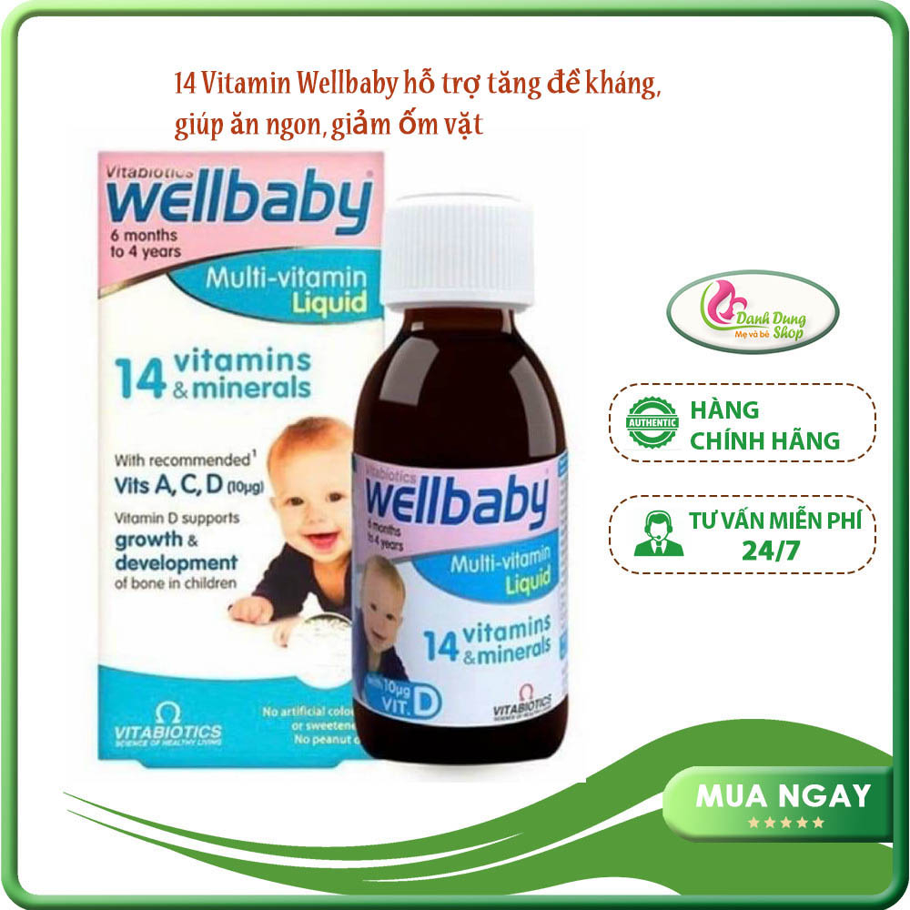 Vitamin tổng hợp wellbaby cho bé 150ml [ Anh] date xa