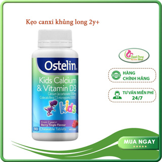 Canxi ostelin kids  khủng long  cho bé 90v viên Úc date xa