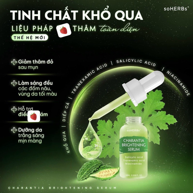[CHÍNH HÃNG 100%] SERUM KHỔ QUA SOHERBS - TINH CHẤT KHỔ QUA MỜ THÂM