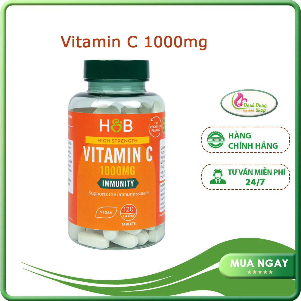 Vitamin C + kẽm Holland & Barrett (C & Zinc) 120 viên