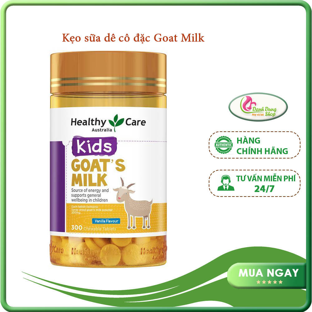 Kẹo sữa dê cô đặc Goat Milk Healthy Care 300 viên của Úc