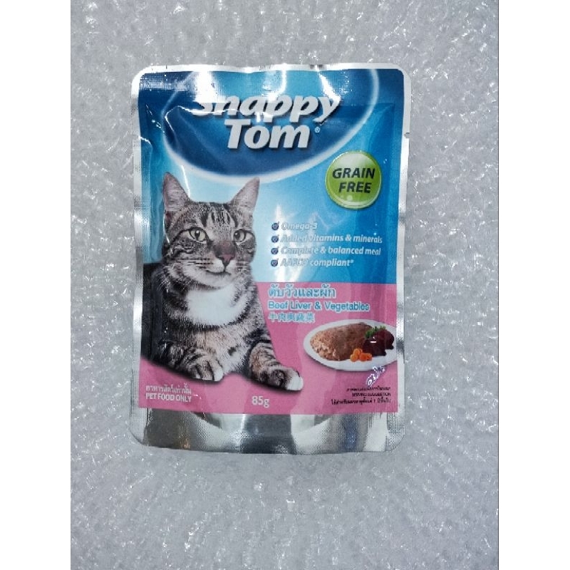Pate Snappy Tom gói 85g cho mèo, thức ăn ướt - PKCM