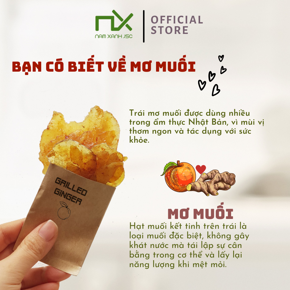 Gừng Nướng Mơ Muối Nam Xanh Hộp 80g(100g)