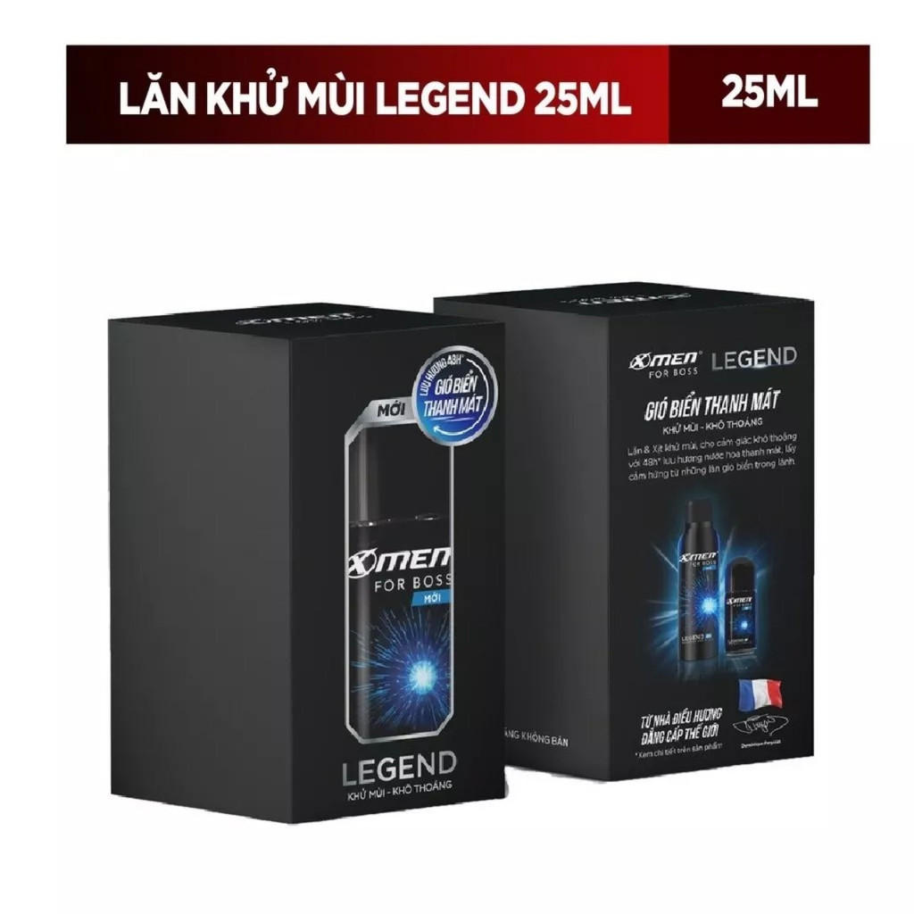 Lăn khử mùi X-Men For Boss Legend - 25ml