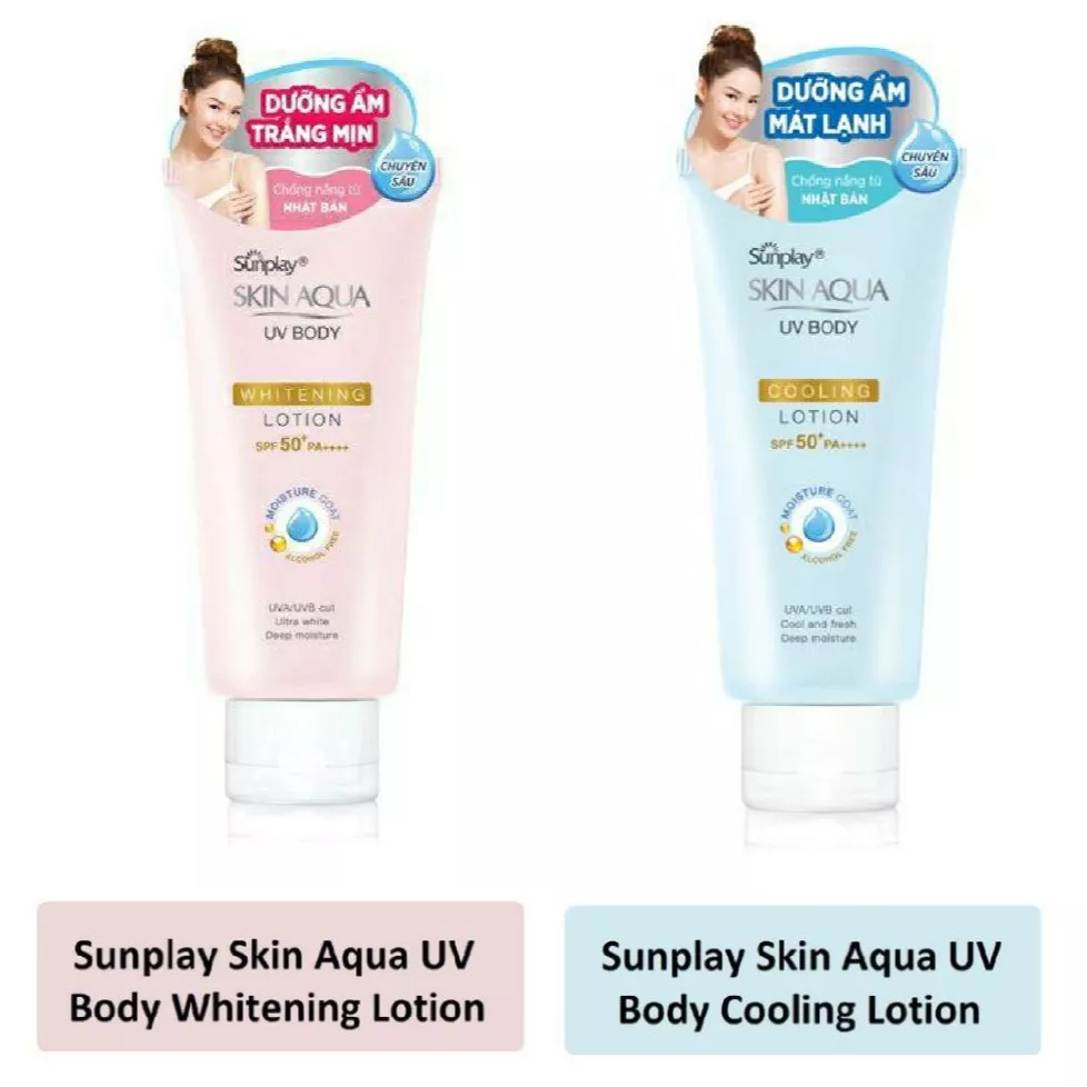 (150g) Kem chống nắng dưỡng thể trắng mịn Sunplay Skin Aqua UV Body Whitening Lotion &Cooling LotionSPF 50+ PA++++