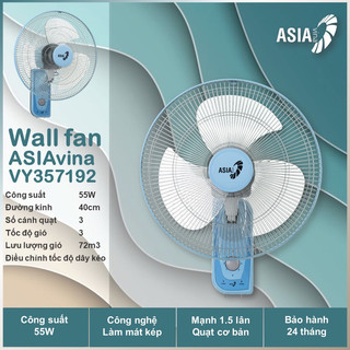 [DEAL SHOCK] Quạt treo tường Asia VY357192 (L16018) - 55W